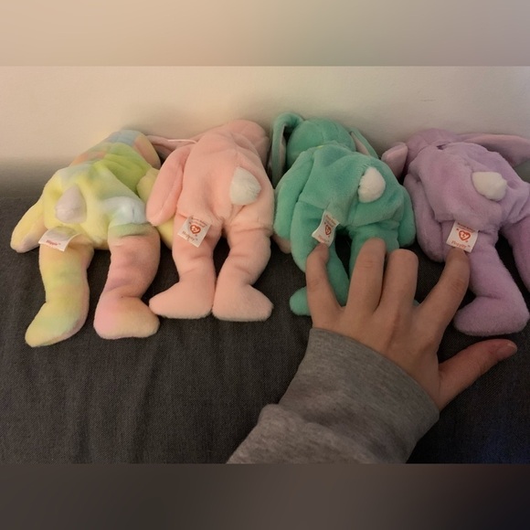 RARE Bundle of 4 Beanie Babies Hippie, Hoppity, Floppity and… - Picture 3 of 12